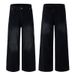 Men's Deconstructed Wide-Leg Jeans – High Street Vintage Distressed Denim With Patchwork Details, Relaxed Fit For Urban Streetwear_mkmklike.com