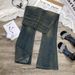 High-Waisted Flared Jeans For Women - Cement Gray Stretch Denim, Fleece-Lined Winter Bell Bottoms With Double Button Closure_mkmklike.com