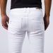 Men's Slim Straight Stretch Jeans Classic White Denim Pants Mid-Rise Comfort Fit Versatile Casual Wear_mkmklike.com