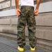 Men's Camo Cargo Pants – Military Green Tactical Workwear With Multi-Pockets, Straight Leg & Durable Cotton (S-XXL)_mkmklike.com