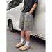 "Men's Vintage Cargo Shorts – Adjustable Waist, Multi-Pocket Design (Relaxed Fit, Washed Denim, Summer Casual, Streetwear & Utility Style)"_mkmklike.com