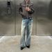 Men's Clothing Vintage Washed Distressed Baggy Flare Cleanfit Denim Jeans For Men & Women - High Waisted Straight Leg Comfortable Cotton Casual Pants_mkmklike.com
