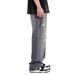 Nordmann European And American Retro High Distressed Jeans For Men, Ins Trendy Loose Straight Wide-Leg Floor-Length Street Style_mkmklike.com