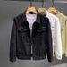 Spring And Autumn Short White Clothing, Korean Version Trendy Casual Work Denim Jacket For Men's Clothing_mkmklike.com