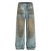 Men's Style Straight Fit Mid-Rise Cotton Blend Jeans - Classic Blue Denim Pants For Casual Wear_mkmklike.com