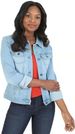 Women's Slim Fit Denim Jacket - Stretch Comfort Short Cropped Coat With Long Sleeves & Classic Collar_mkmklike.com