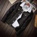 Trendy Men's Light Washed Denim Jacket With Fleece Lining, Slim Fit Winter Coat, Casual Streetwear For Youth_mkmklike.com