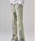 Flared Pants American High Street Yellow Mud Dyed Jeans Men's Washed Old Retro Thickened Straight Casual Trendy Pants_mkmklike.com