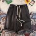 Men's Clothing Elastic Waist Denim Shorts Summer Thin Style Petite Five Point Casual Loose Slimming Straight Leg Student Style_mkmklike.com