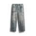 Dirty Dye Ink Splash Jeans Men Straight Loose Wide Leg Washed Retro American High Street Trendy Brand Cool Long Pants_mkmklike.com