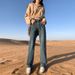 Orange Silk Women's Clothing#Washed Vintage Soft And Comfortable Wide-leg Jeans For Women, Autumn Slim-fit High-waisted_mkmklike.com