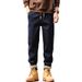 Washed Straight Jeans Men's American High Street Retro Loose Cone Casual Denim Trousers Men_mkmklike.com