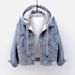Women's Clothing Denim Plus Velvet Jacket Hooded Warm Lambskin Cotton Jacket Thick Short Cotton Coat_mkmklike.com