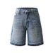Men's Trendy Casual Denim Shorts New Style Five Point Pants Versatile Hot Fix Rhinestones_mkmklike.com