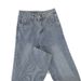 Vintage Washed Japanese Style Straight Leg Jeans for Men Comfortable Breathable Summer Denim Pants_mkmklike.com