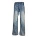 American High Street Washed Gradient Flared Jeans Vibe Trend Men's Design Sense Versatile Casual Distressed Long Pants_mkmklike.com