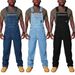 Pure Men's Ripped Denim Workwear Long Pants Overalls European And American_mkmklike.com