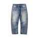 Men's Clothing | 24SS Japanese Retro Style 14OZ Selvedge Washed, Whiskered, Distressed, Oil Stained Loose Straight Leg Jeans For Men_mkmklike.com