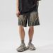 Men's Clothing High Street Distressed Denim Shorts Lace Up Retro Washed Casual Loose Fitting Trendy Style_mkmklike.com