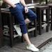 Men's Clothing High Street Ripped Denim Shorts Men Summer Loose Trendy Casual Mid Length Pants Summer Wear Trendy Brand Shorts_mkmklike.com