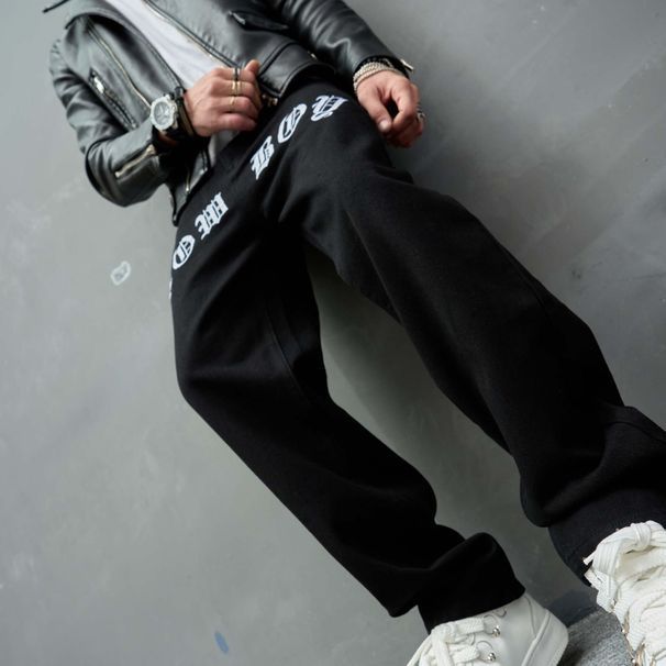 Men's Clothing trade retro casual jeans men's fashion loose pants high-street wide-leg pants selfie_mkmklike.com
