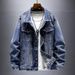 Men's 2025 New Trendy Loose Workwear European And American Street Retro Denim Jacket Spring Autumn_mkmklike.com