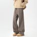Cleanfit Pure Cotton Washed Wide-Leg Jeans For Men, Fleece-Lined, Thickened, Stylish, High-End Feel, American Style,_mkmklike.com
