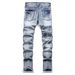 Stretch Slim-Fit Jeans For Men – Retro Motorcycle Riding Pants With Utility Pockets (Navy Blue, 30-38)_mkmklike.com