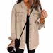 Women's Distressed Denim Shirt Jacket - Oversized Streetwear Style With Raw Hem Detail (15 Colors, S-2XL)_mkmklike.com