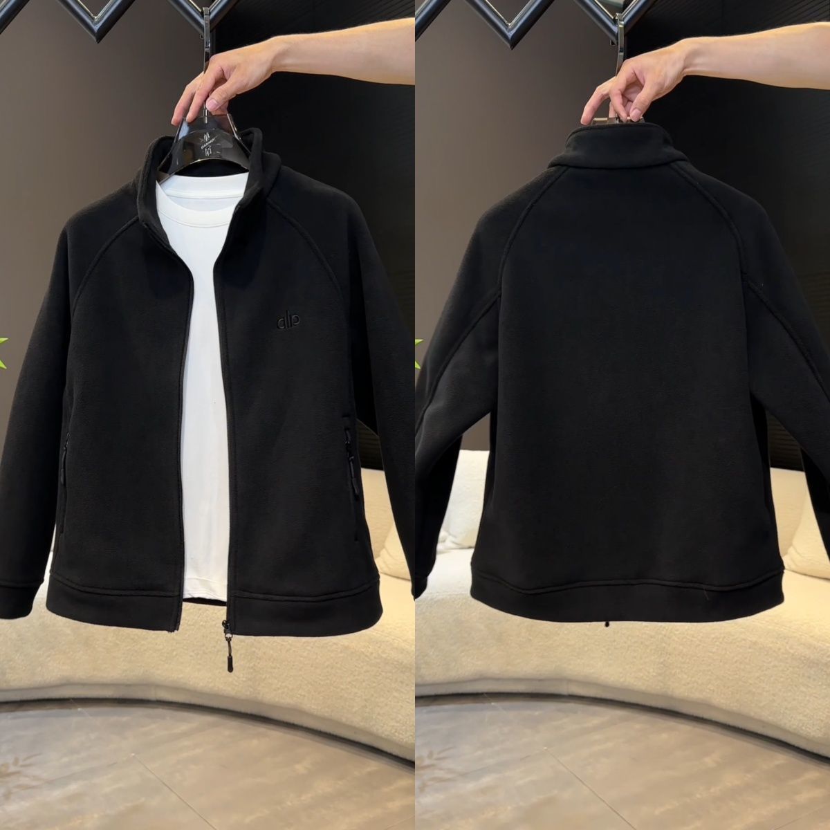 Men's Stand Collar New Spring Autumn Fashion Versatile Light Luxury Solid Color Trendy Casual Jacket Sweatshirt Coat_mkmklike.com