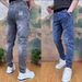 New Stretch Men's Jeans Simple Trend Slim-fitting Pants Versatile Comfortable Straight Casual Trousers_mkmklike.com