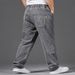 Biaoten Men's Straight Leg Jeans Spring/Summer Loose Fit plus Size Elastic Waist_mkmklike.com