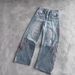 Y2K Vintage Embroidered Wide-Leg Jeans – Unisex Streetwear Denim Pants With Heavyweight Fabric & Hip-Hop Style_mkmklike.com