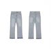 Vintage Washed Grey Flared Jeans – Cleanfit Stretch Denim With Frayed Hem (S-XL)_mkmklike.com