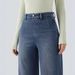 Cross-border Foreign Trade Hot-selling High-waisted Stretch Jeans Women's Loose Wide-leg Pants_mkmklike.com