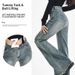 Flash Sale Direct Supply: Spring/Summer Designer Frayed Hem Micro Flare Jeans For Women, Slimming Patchwork Floor-Length_mkmklike.com
