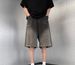 Summer American High Street Men's Retro Tie-dye Rough Edge Five-point Jeans Hong Kong Style Versatile Men's Casual Wide-leg Shorts_mkmklike.com