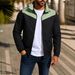 New Autumn Men's Windproof With High Collar, Color-blocking, Zippered Raglan Sleeves, And Zip-up Cardigan Jacket_mkmklike.com