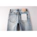 Unisex Cleanfit Stacked Flared Jeans, Light Blue Horizontal Fade And Whisker, Breathable Summer_mkmklike.com