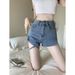 Vintage Black Gray High Waist Flared Stretch Tassel Jeans For Women With Design Sense, Washed Versatile Petite Bootcut_mkmklike.com