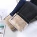 2022 Autumn Winter New Fleece-Lined Jeans For Women Korean Style Slimming Versatile High-Waisted Thickened Skinny Pants_mkmklike.com