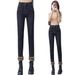 2026 Fall/Winter New Style Fleece-Lined Warm Slim-Fit Pants High-Waisted Slimming Thick Stretchy Versatile Women's Denim_mkmklike.com