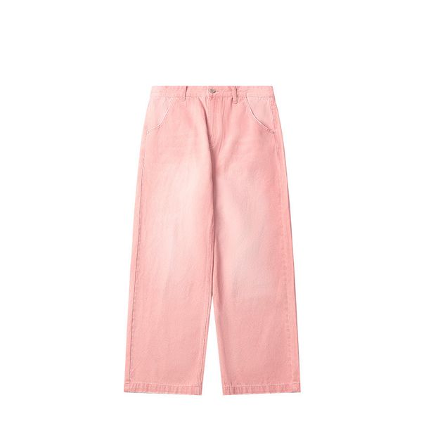 Men's Vintage Washed Wide-Leg Jeans Loose Fit Casual Pants Retro Streetwear for Spring And Summer_mkmklike.com