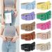 HOT Women Design Candy Color Casual Thin Waist Strap Square Buckle Waistband Trouser Dress Belts Leather Belt_mkmklike.com