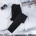 "High Waist Skinny Jeans For Women - Slim Fit Cigarette Pants, Stretch Denim With Tummy Control, Versatile Black & Gray Pencil Pants For Casual_mkmklike.com