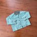 Hermitcreate Men's Peacock Green Washed Cotton Short Jacket - Lightweight Casual Workwear Coat With Stand Collar & Side Pockets_mkmklike.com