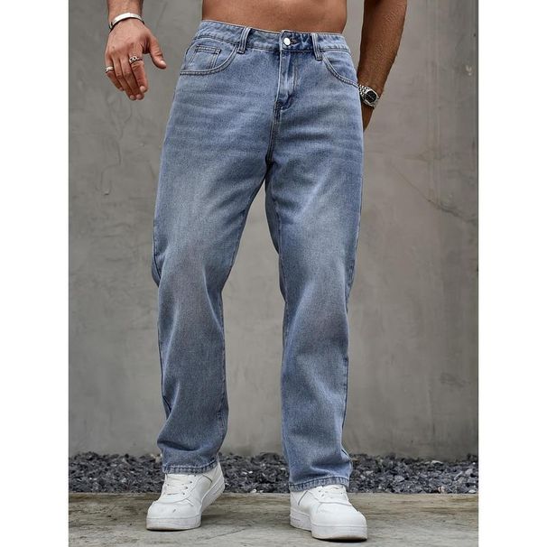 Men's Straight Fit Jeans - Soft & Comfortable Stretch Denim Pants Casual (Light Blue, Dark Gray, Royal Blue, Ink Black, Peacock Blue, Sky Blue)_mkmklike.com