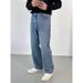 Nordmann Vintage Blue Jeans For Men New Autumn Winter Straight Long High Street Trend Loose Cool Casual Pants_mkmklike.com