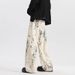 European And American High Street Wide-leg Pants Leopard Print Jeans Male Ruffian Handsome Fried Street American Loose Casual Pants_mkmklike.com