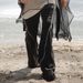 Men's MIJKO Men's Women's Autumn And Winter Urban RO Style Spiral Track Twisted Large Zipper Banana Trousers Black Jeans_mkmklike.com